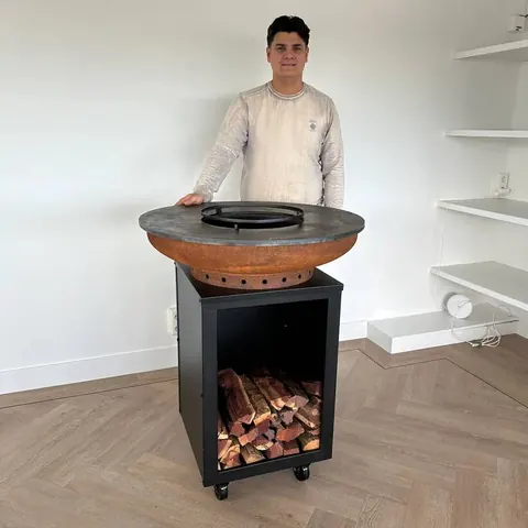 BBQ Plancha Hermano XXL Cortenstaal Blackline Ø80cm 8mm