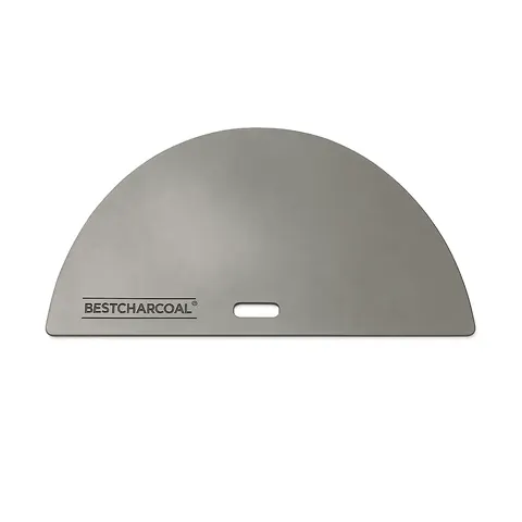 Compact halvemaanvormige RVS Griddle