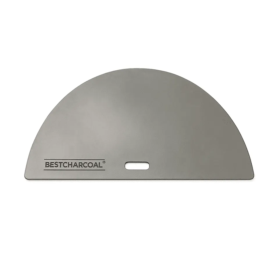 Compact halvemaanvormige RVS Griddle