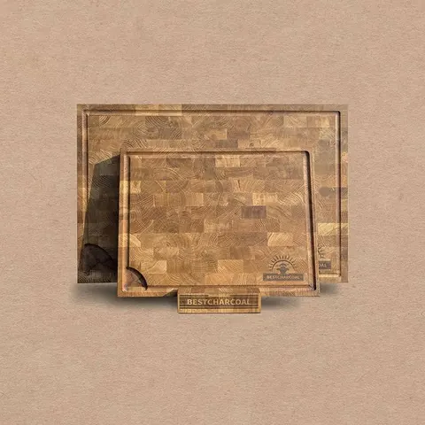 BestCharcoal Snijplank kopshout eiken 60 x 40 x 5 cm — extra foto