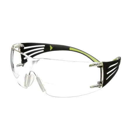 VEILIGHEIDSBRIL READER SECUREFIT™-SF400 EN 166 BEUGEL ZW GROEN, RING HELDER +2 POLYCARBONAAT(NL+BE)