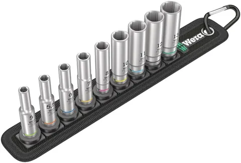 BELT A DEEP 1 DOPPEN SET, MET 1/4" AANDRIJVING, 9-DELIG