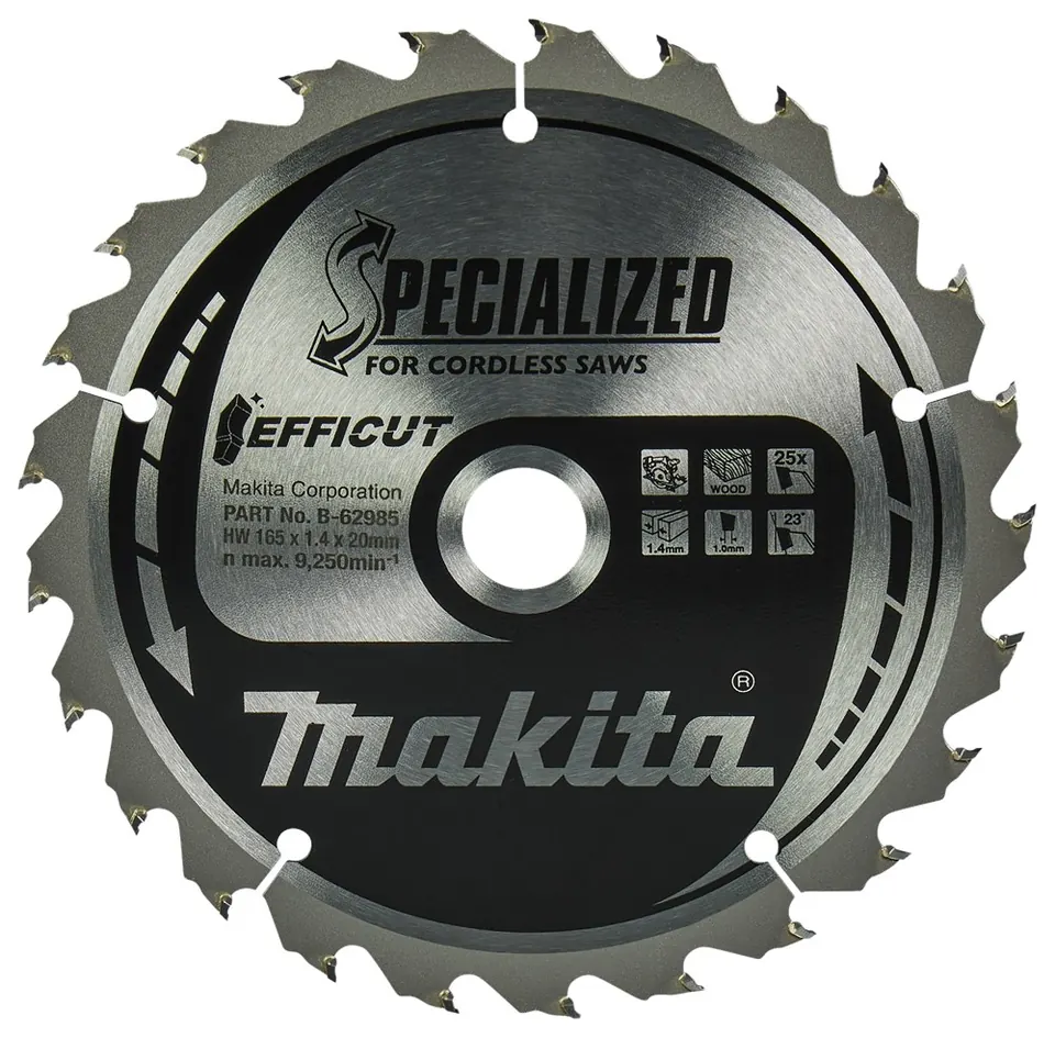 MAKITA CIRKELZAAGBLAD HOUT B-62985