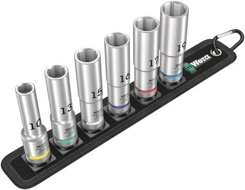 BELT C DEEP 1 DOPPEN SET, MET 1/2" AANDRIJVING, 6-DELIG