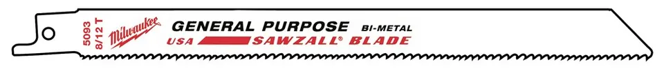 RECIPROZAAGBLAD SAWZALL HOUT/METAAL/KUNSTSTOF 200 MM 8/12-TPI (500 STUKS)
