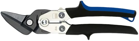 DOORLOOPPLAATSCHAAR D27BL LENGTE 260 MM LINKS STAAL MAX. 1,2 MM RVS MAX. 1 MM(NL+BE)