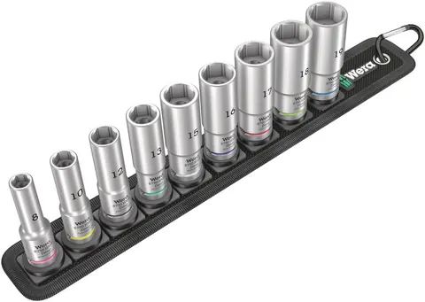 BELT B DEEP 1 DOPPEN SET, MET 3/8" AANDRIJVING, 9-DELIG