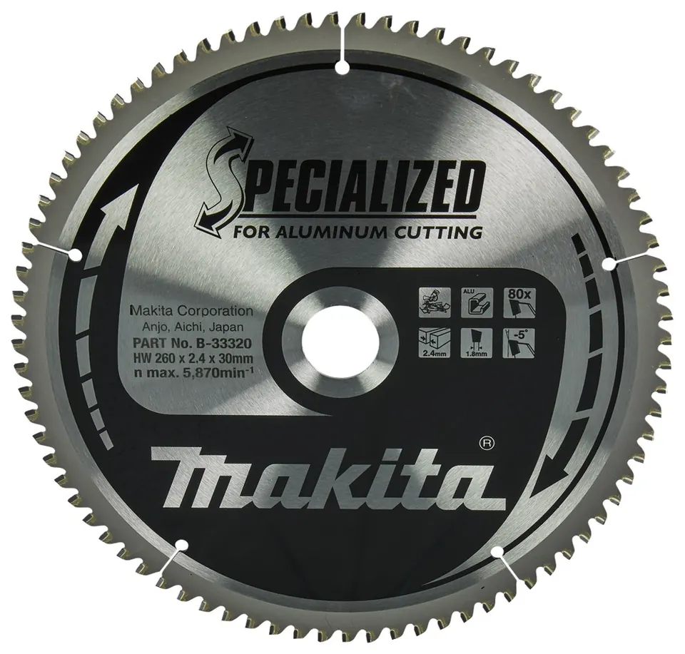 MAKITA AFKORTZAAGBLAD ALUMINIUM B-33320
