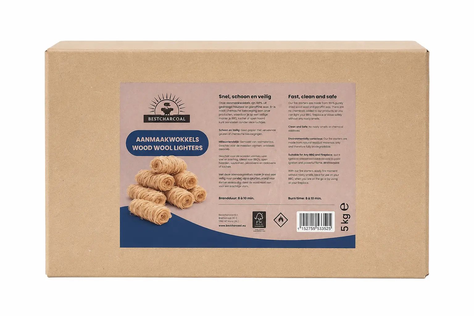 BestCharcoal Aanmaakwokkels FSC 5 kg
