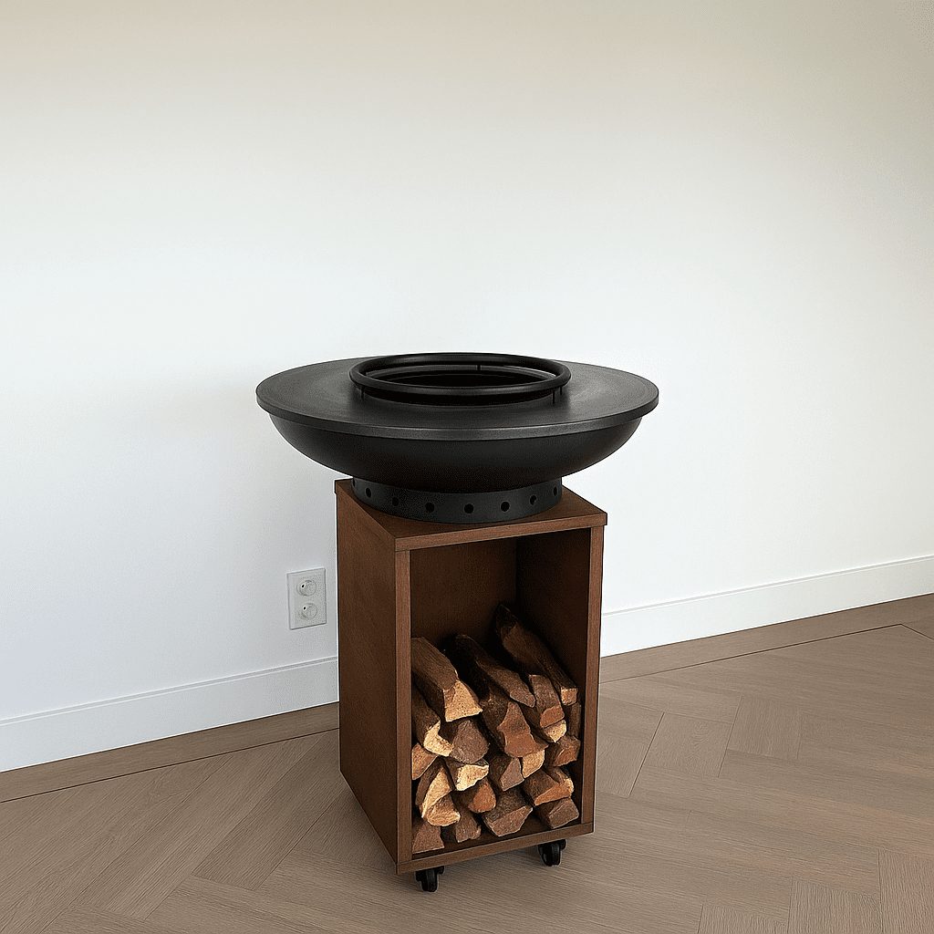BBQ Plancha Grill Blackline Cortenstaal 8mm Camarada Ø70cm