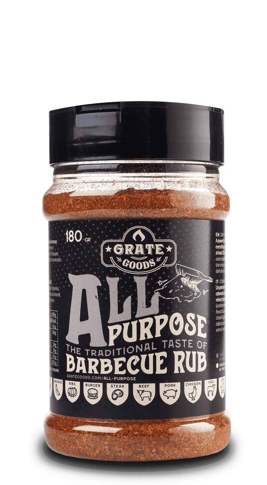 GRATE GOODS ALL PURPOSE BBQ RUB 180 GR
