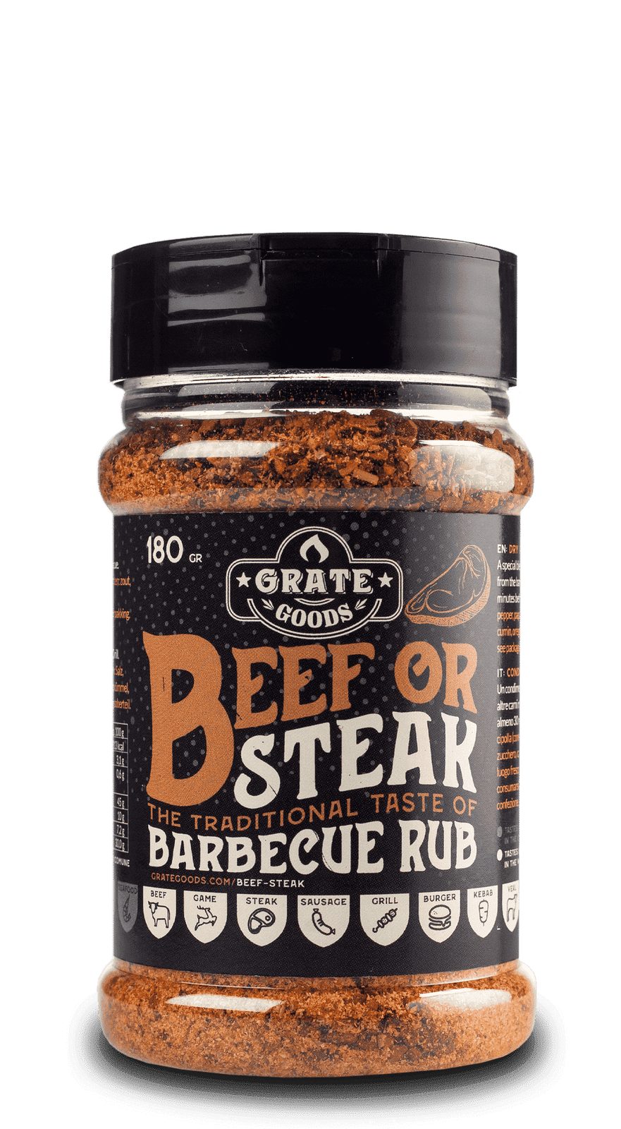 GRATE GOODS BEEF OR STEAK BBQ RUB 180 GR
