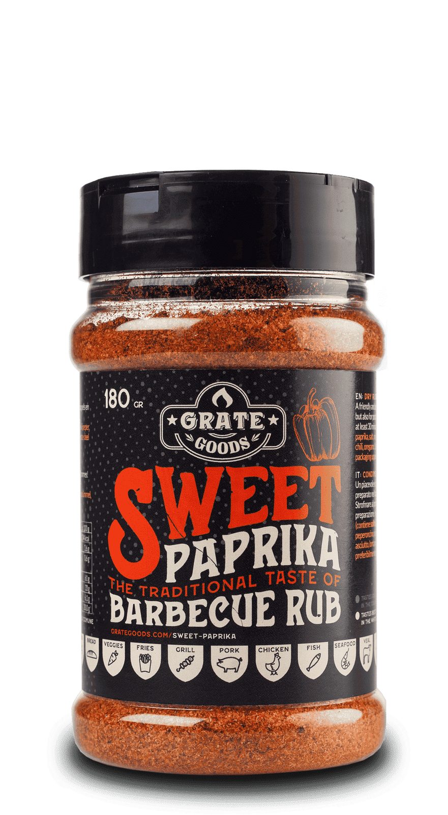 GRATE GOODS SWEET PAPRIKA BBQ RUB 180 GR