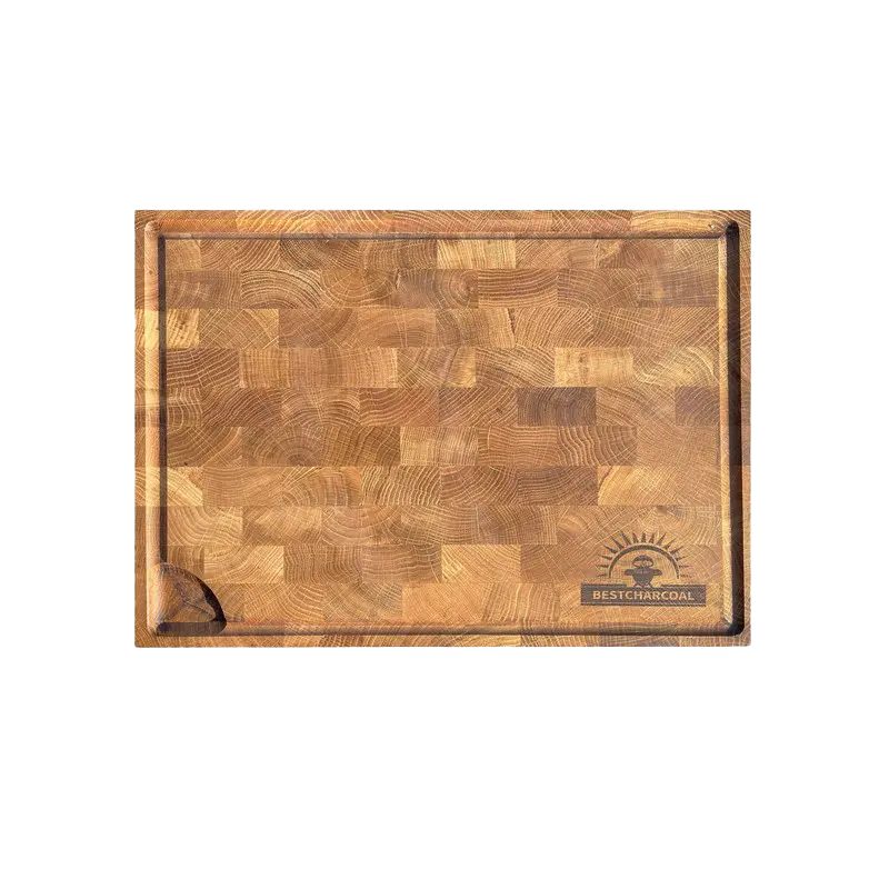 BestCharcoal Snijplank kopshout eiken 60 x 40 x 5 cm