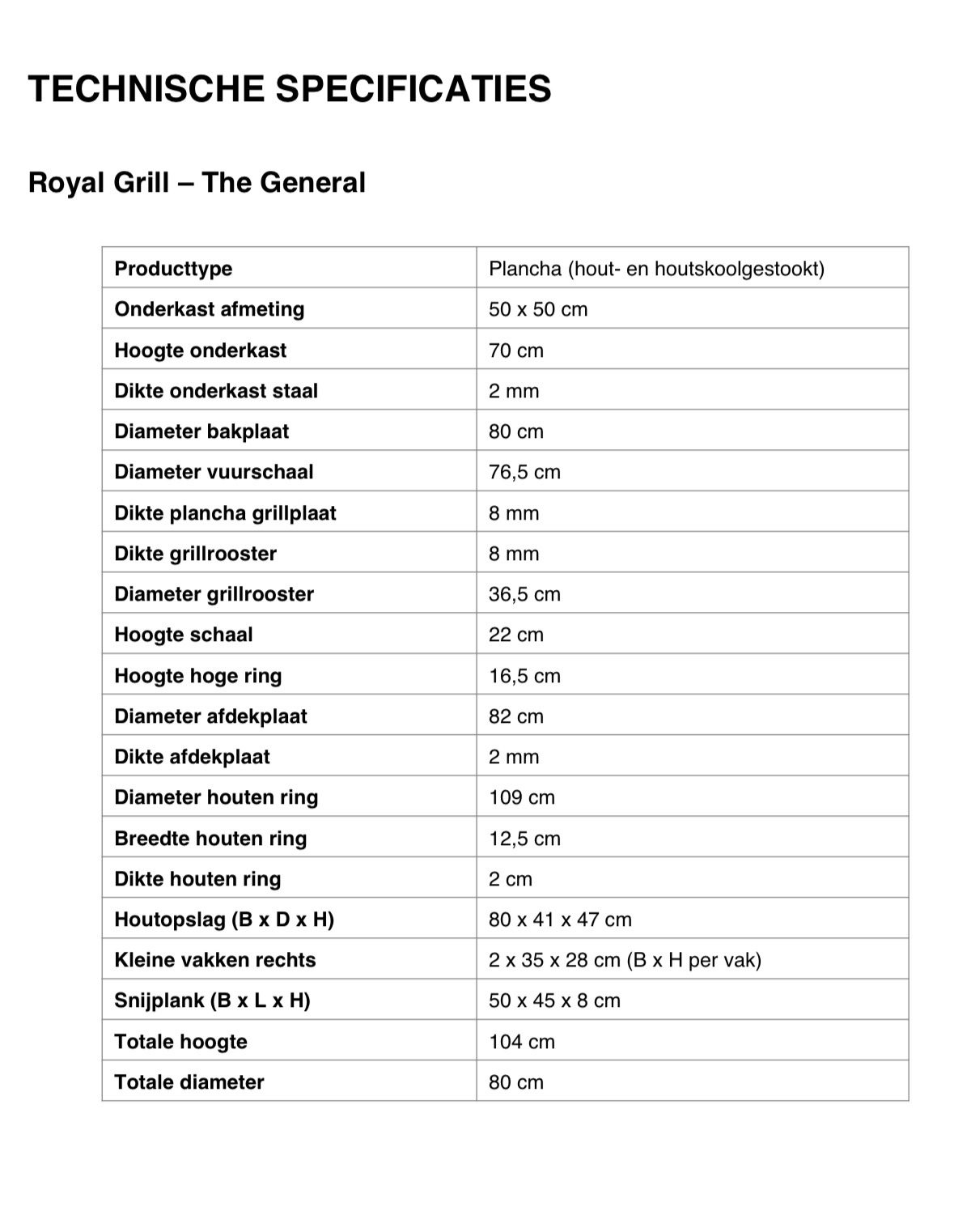 Royal Grill The General – Houtgestookte Plancha BBQ-cortenstaal — extra foto